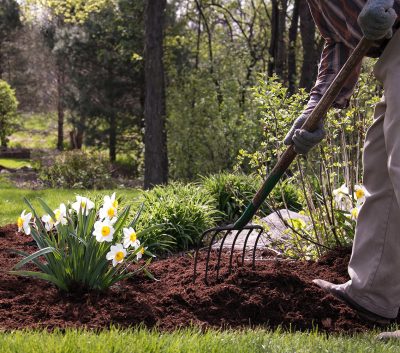 Residential spring clean up service in Crystal Lake, IL.  Service areas include Crystal Lake, Village of Lakewood, Cary, Oakwood Hills, Lake In The Hills, Algonquin, and Huntley.